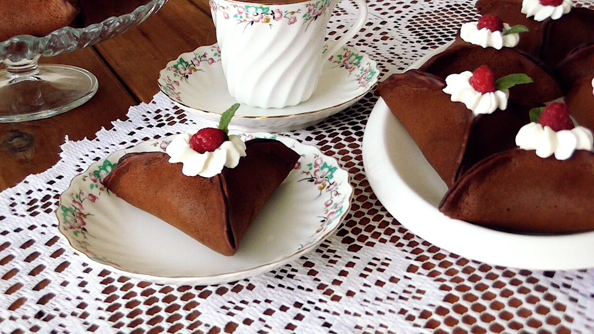 А вы когда-нибудь пробовали Такие Шоколадные блинчики с кремом?!Рецепт с фото и видео