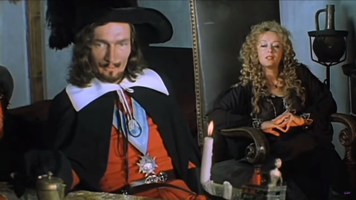 Александр Трофимов в роли кардинала Ришелье и Маргарита Терехова в роли Миледи в фильме "Д'Артаньян и три мушкетёра", режиссёр Георгий Юнгвальд-Хилькевич, Одесская киностудия, 1979 год