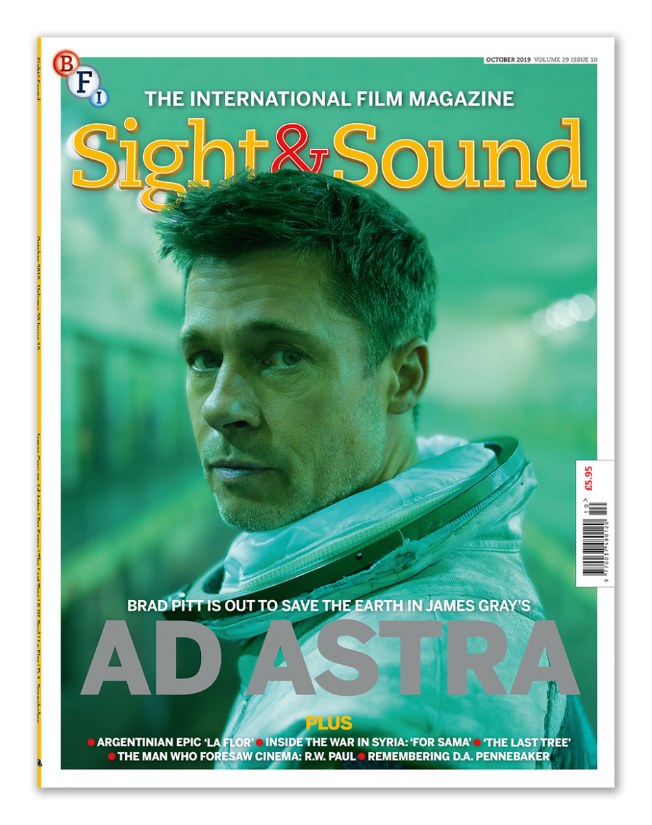 Обложка журнала Sight & Sound за Октябрь 2019. Это одно из старейших и самых авторитетных изданий о кино в мире. На обложке Брэд Питт в фильме "К звездам".