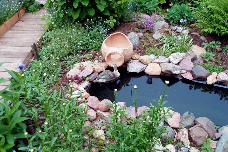 Пруд для отведения воды на участке