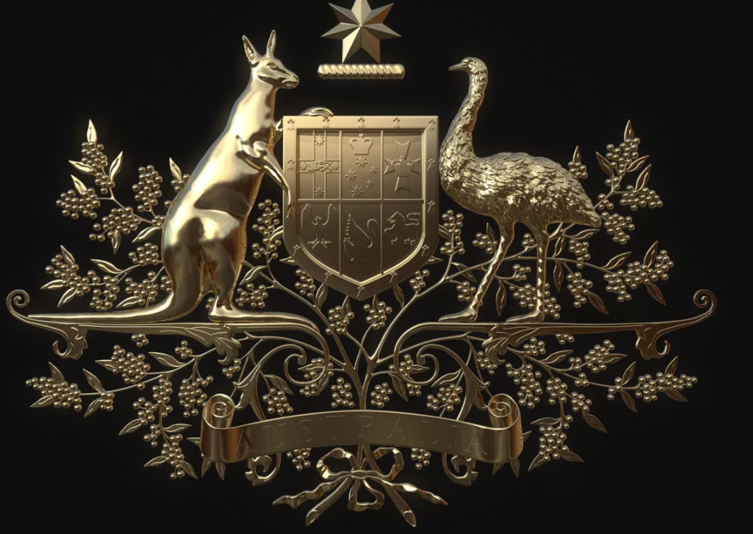 Какой символ австралии. Герб Австралии. Гос герб Австралии. Щит на гербе Австралии. Герб австралийского Союза.