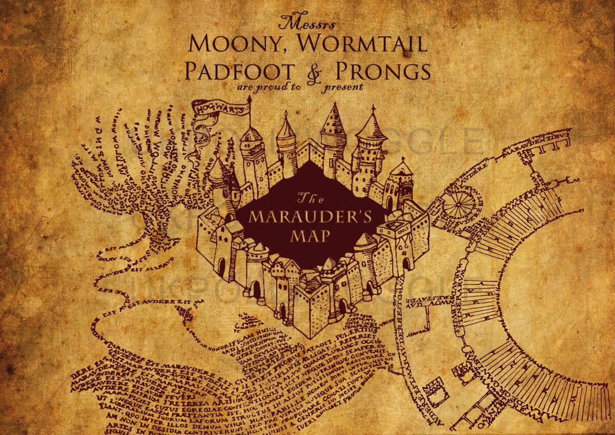 Книга «Гарри Поттер. Карта Мародёров (с волшебной палочкой)» Баллард Д.