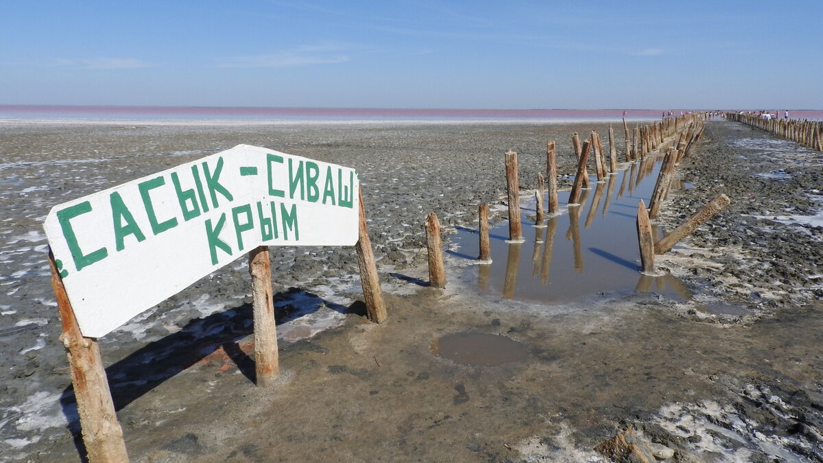 озеро саки розовое