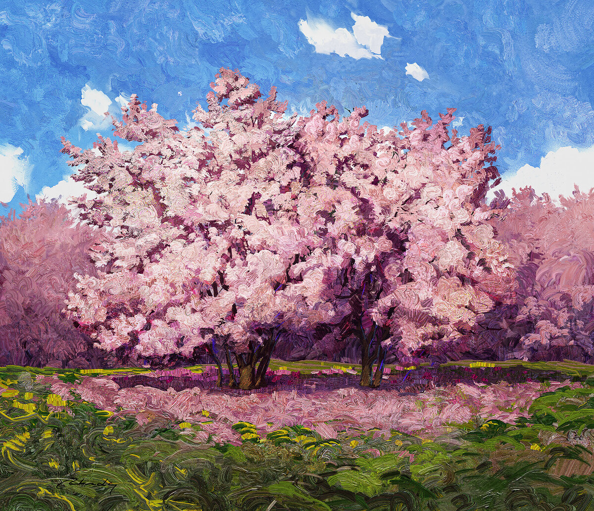 "Cherry Blossom" (https://www.artstation.com/artwork/1nzg88)