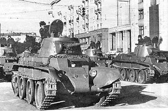 БТ-7 — советский колёсно-гусеничный танк периода 1930-1940-х годов. Третий танк семейства советских лёгких танков БТ («Быстроходный танк»). В отличие от своих предшественников БТ-2 и БТ-5, имел сварной корпус несколько изменённой формы и новый двигатель. Вооружение аналогично БТ-5. Выпускался, как и БТ-5, в варианте с радиостанцией и без радиостанции. Всего произведено 5763 (4800 БТ-7, 155 БТ-7А, 790 БТ-7М и 18 финских BT-42) машины.