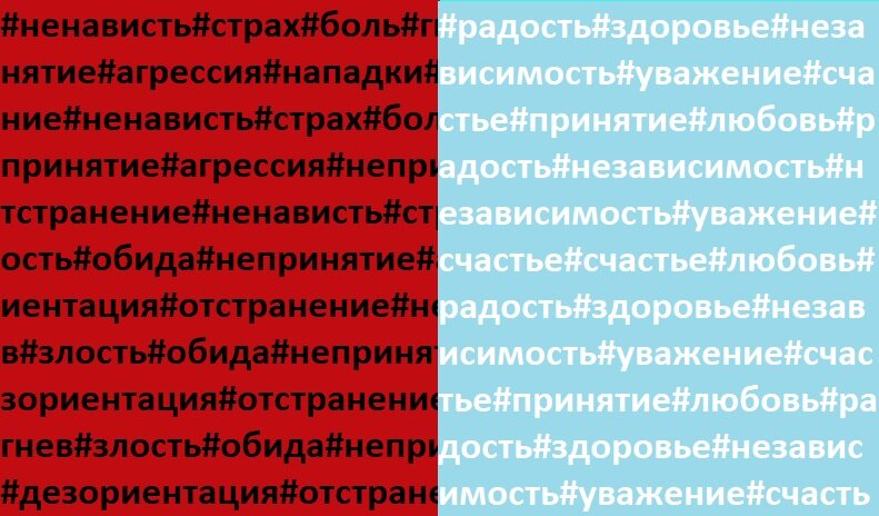 Иллюстрация "от ненависти к принятию"