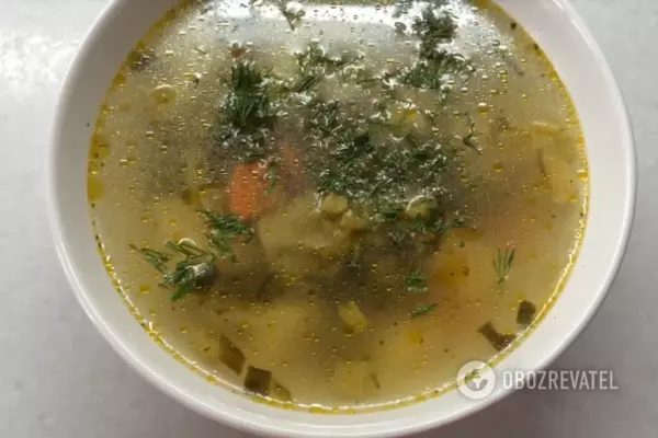 Овощной суп с брокколи 
