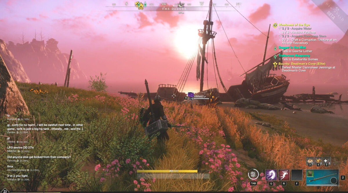 Сочные краски, тропические мотивы, останки кораблекрушения и пираты — вот, чем встречает New World первых (?) колонизаторов. 