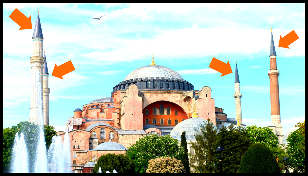 Слово "минарет", как и сам ислам, имеет арабские корни. "Мана'ра", в переводе с арабского языка, означает "маяк". С этих башен служители мечетей призывают мусульман к молитве. Чем крупнее мечеть, тем больше у неё должно быть минаретов. Например, у маленькой мечети может быть всего один минарет, а рекорд количества минаретов принадлежит мечети Аль-Масджид ан-Набави (мечети пророка), в Медине: там их десять штук!  