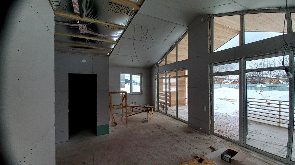 Внутри барна все готово под евро отделку. 