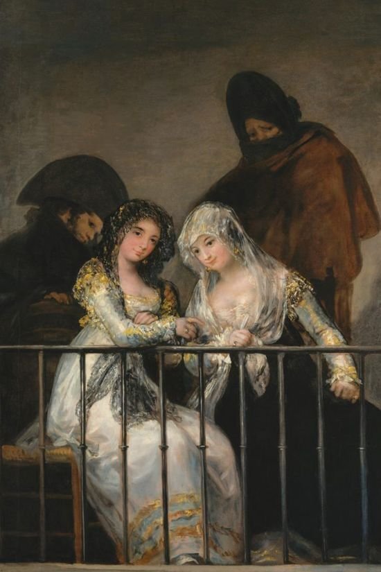 Махи на балконе, Франсиско Гойя, 1808 г.

