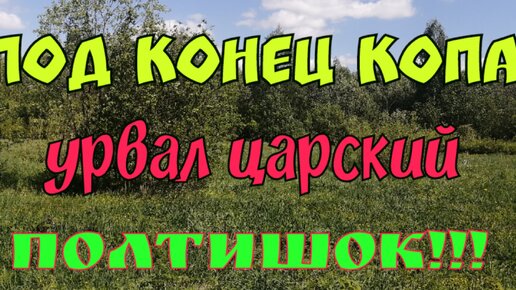 ПОД КОНЕЦ КОПА УРВАЛ ЦАРСКИЙ ПОЛТИШОК. ПОИСК СТАРИНЫ С ЭКВИНОКС 800.