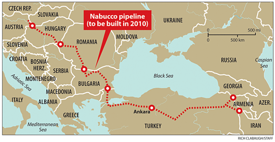 План газопровода  "Набукко".  фото: картинки яндекса.