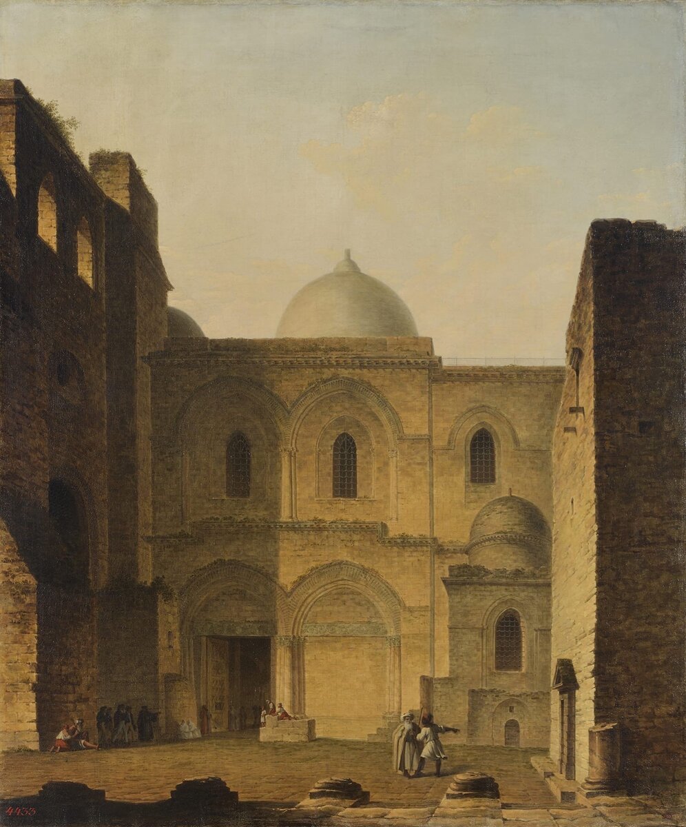 Максим Никифорович Воробьев (1787–1855) Вход в храм Воскресения Христова в Иерусалиме
1820
Холст, масло
111 × 95
Новгородский музей-заповедник