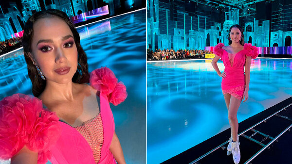 Олимпийская чемпионка Алина Загитова показала новый образ для "Ледникового периода" в стиле Барби. Обложка © T.me / azagitova_official