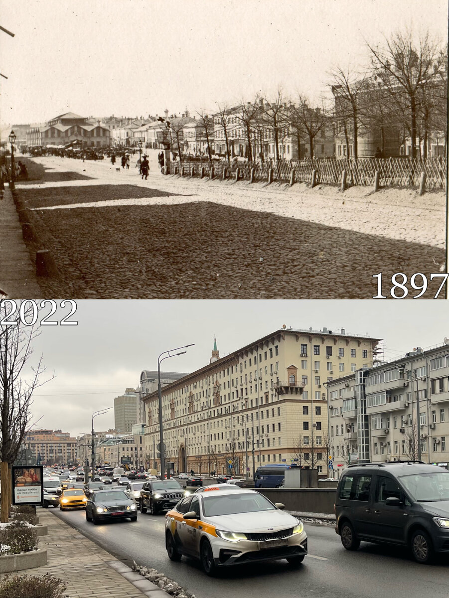 Чудесная дореволюционная Москва и Москва современная: наглядное было/стало  | Now&Then Russia | Дзен