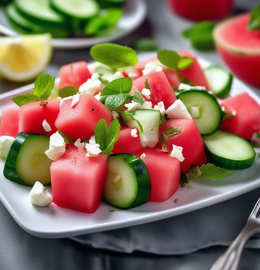 Салат с арбузом