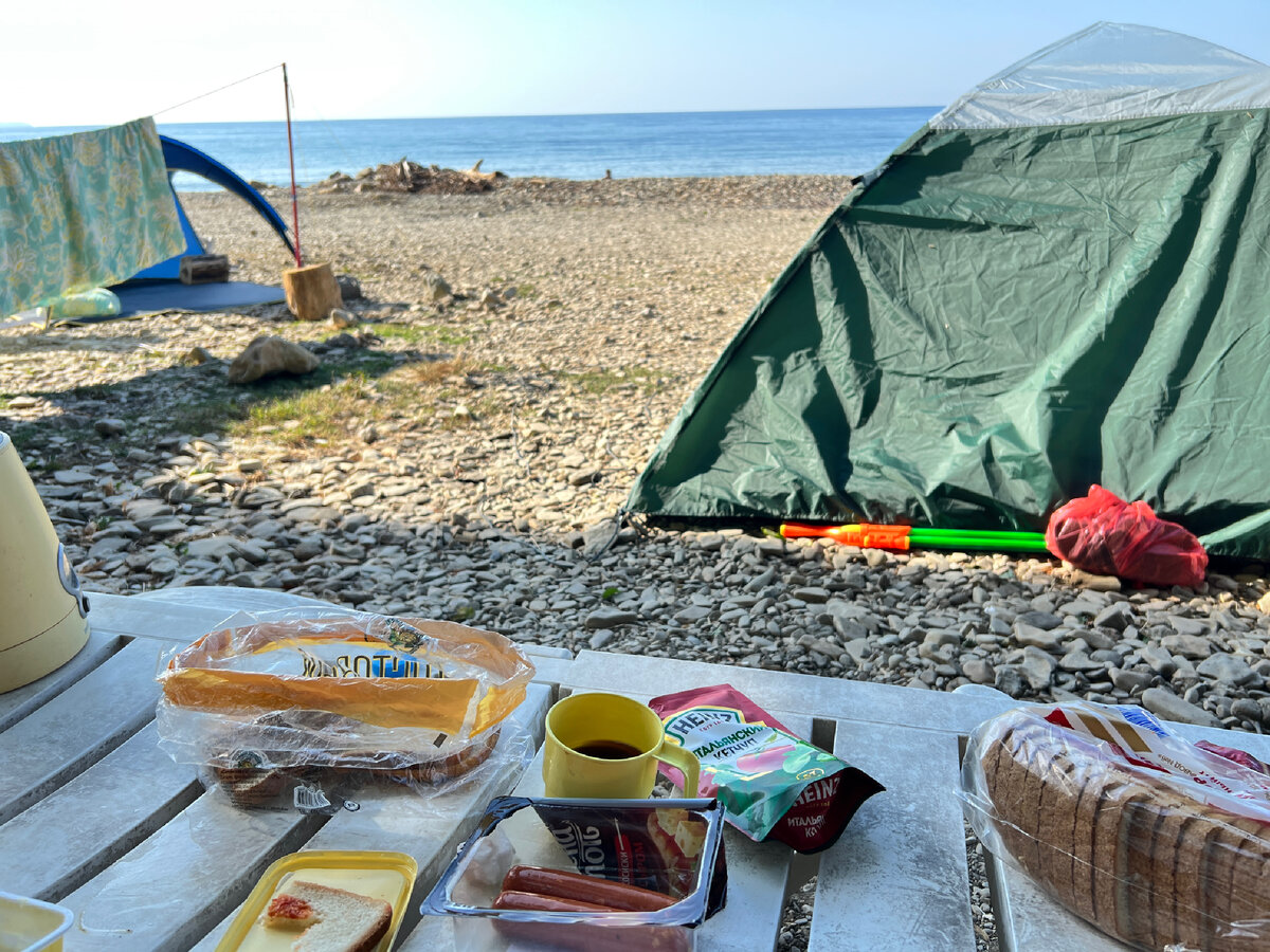 На море с палаткой: 3 дня в пляжном кемпинге (Чёрное море). Считаем  расходы. А стоит ли 