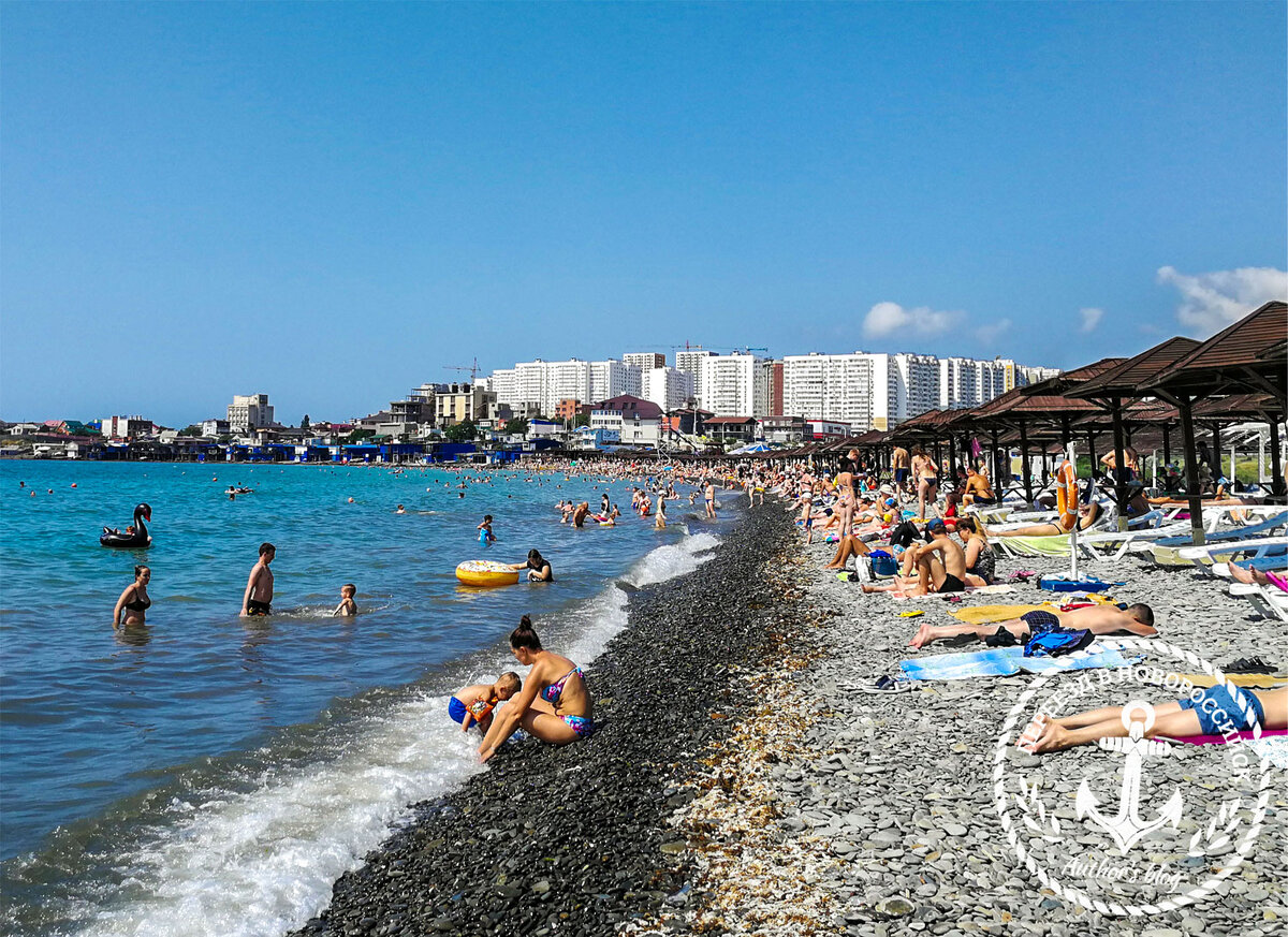 Пляж Алексино в Новороссийске