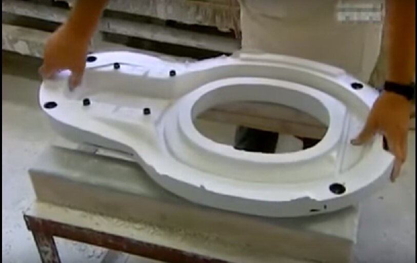 часть гипсовой формы.