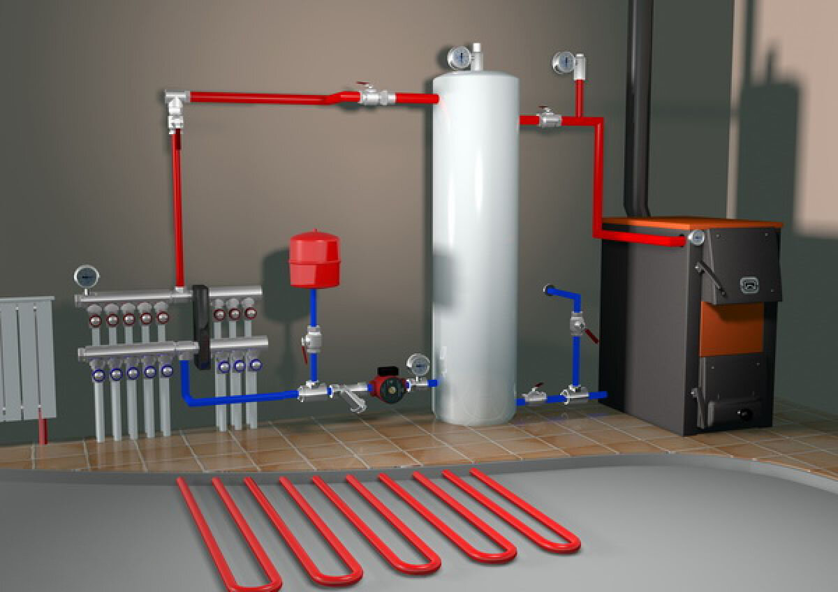 Система отопления в частном доме схема однотрубной и двутрубной разводки
