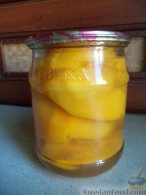 Компот из персиков и груш на зиму — рецепт с фото пошагово