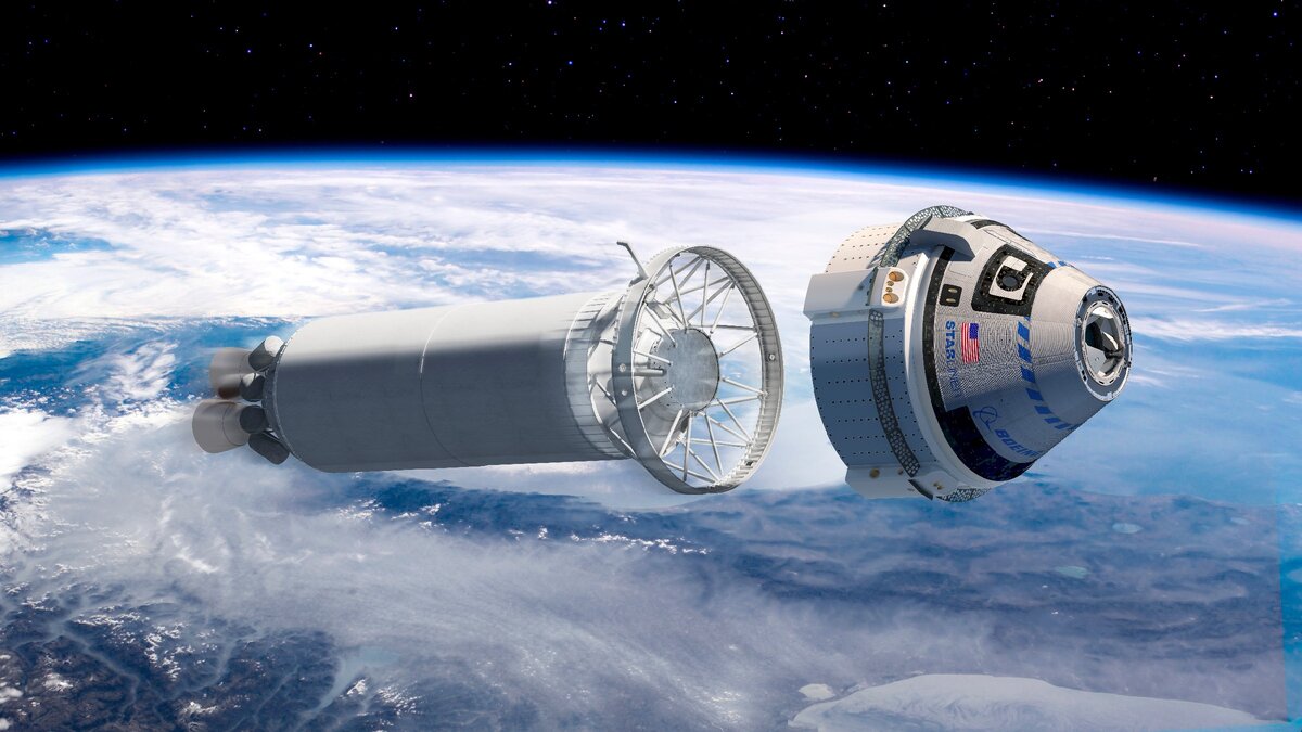 Изображение космического корабля Boeing CST-100 Starliner (источник: Boeing)