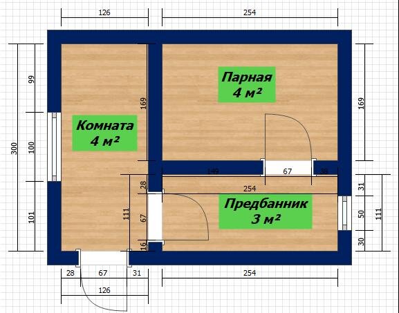 Каркасная баня 3х4 (12 м2) - заказать строительство проекта под ключ в Нижнем Но