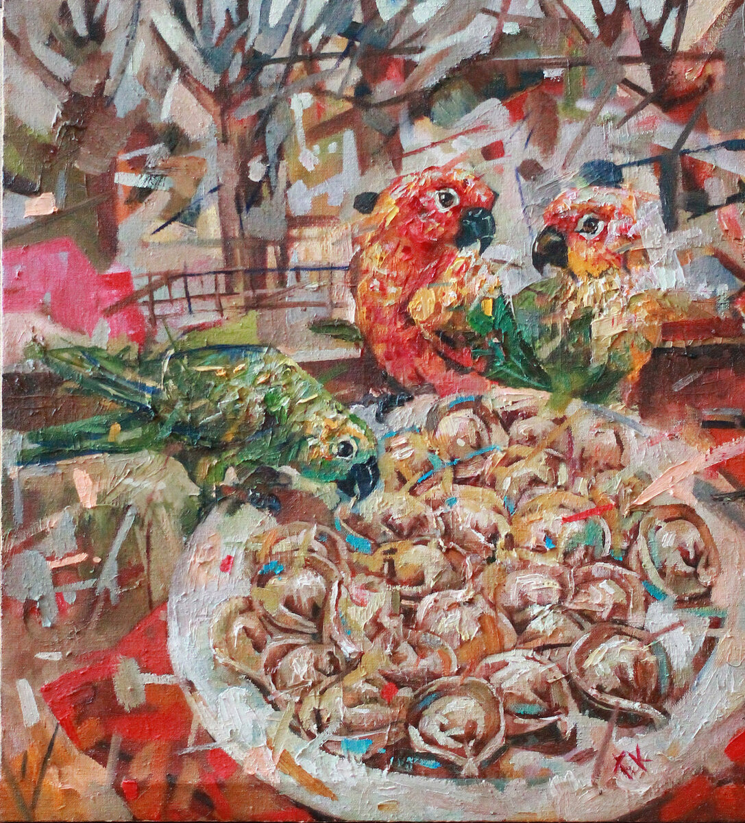 Кирилл Бородин. Уральские пельмени. Выглядят очень празднично. Кто-нибудь знает, попугаи едят пельмени? 