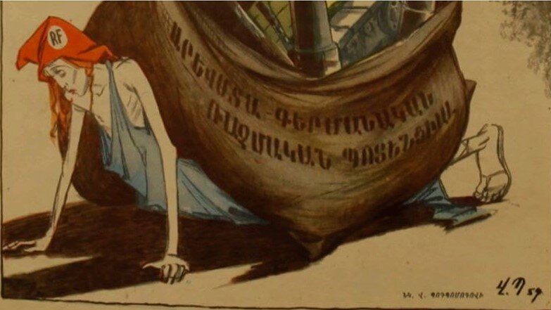 Художник Валентин Подпомогов, сатирический журнал "Возни" Ереван. февраль 1959