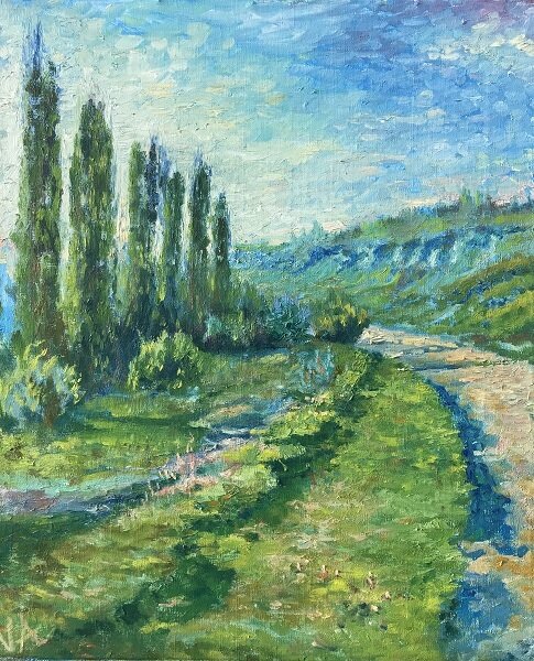 Vlad_Ants холст, масло 50х60 см копия К.Моне»Дорога Ветвей»