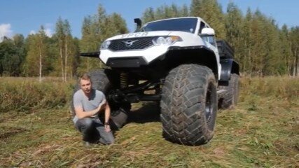 Самый большой УАЗ 6x6 – проедет везде! Уникальный Патриот Пикап #ДорогоБогато №64