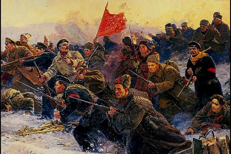 Картина "Рождение Красной армии". Худ.: Дмитриевский, Евстигнеев, Прокопинский 