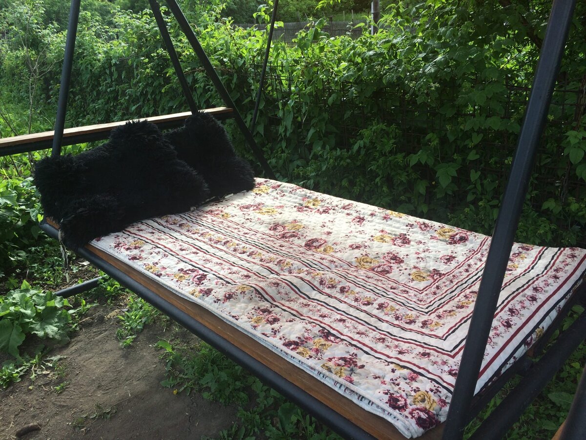 Качели кровать садовые своими руками