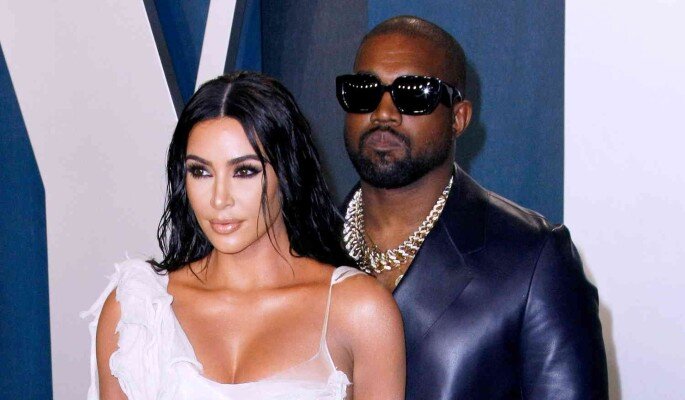 Канье Уэст с Ким Кардашьян 