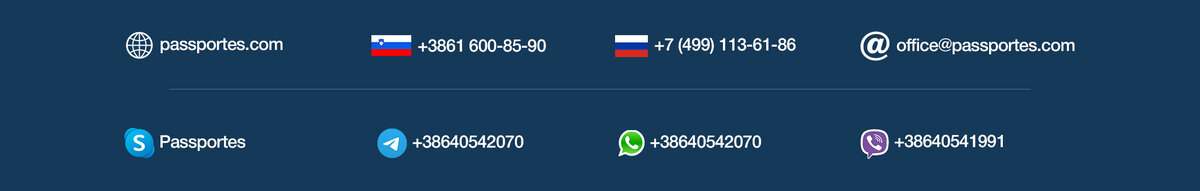 контакты компании Passportes 