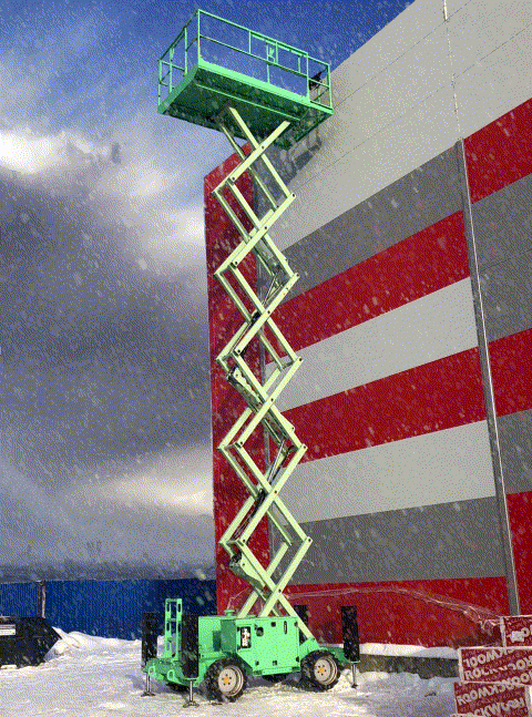 Самоходный ножничный дизельный подъёмник ЯРД