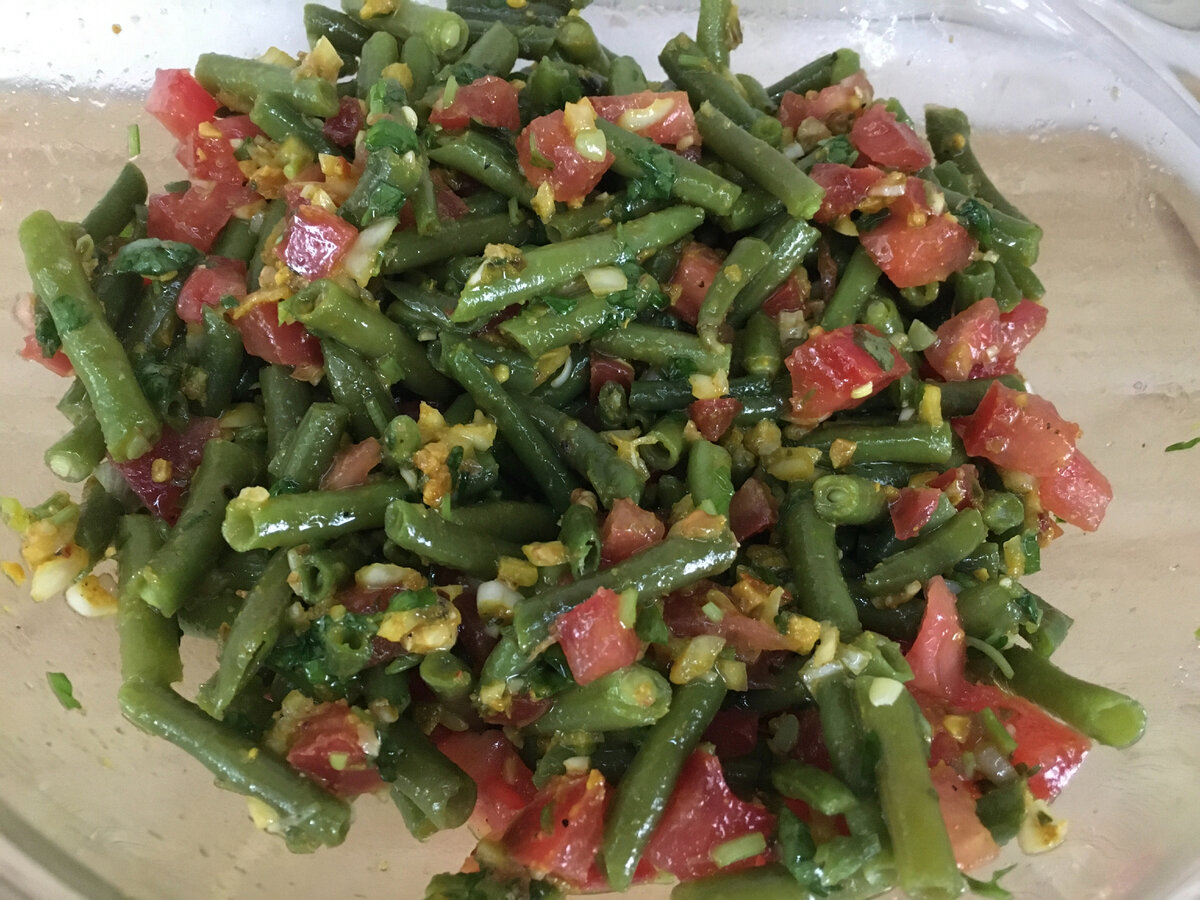 Закуска из зеленой фасоли