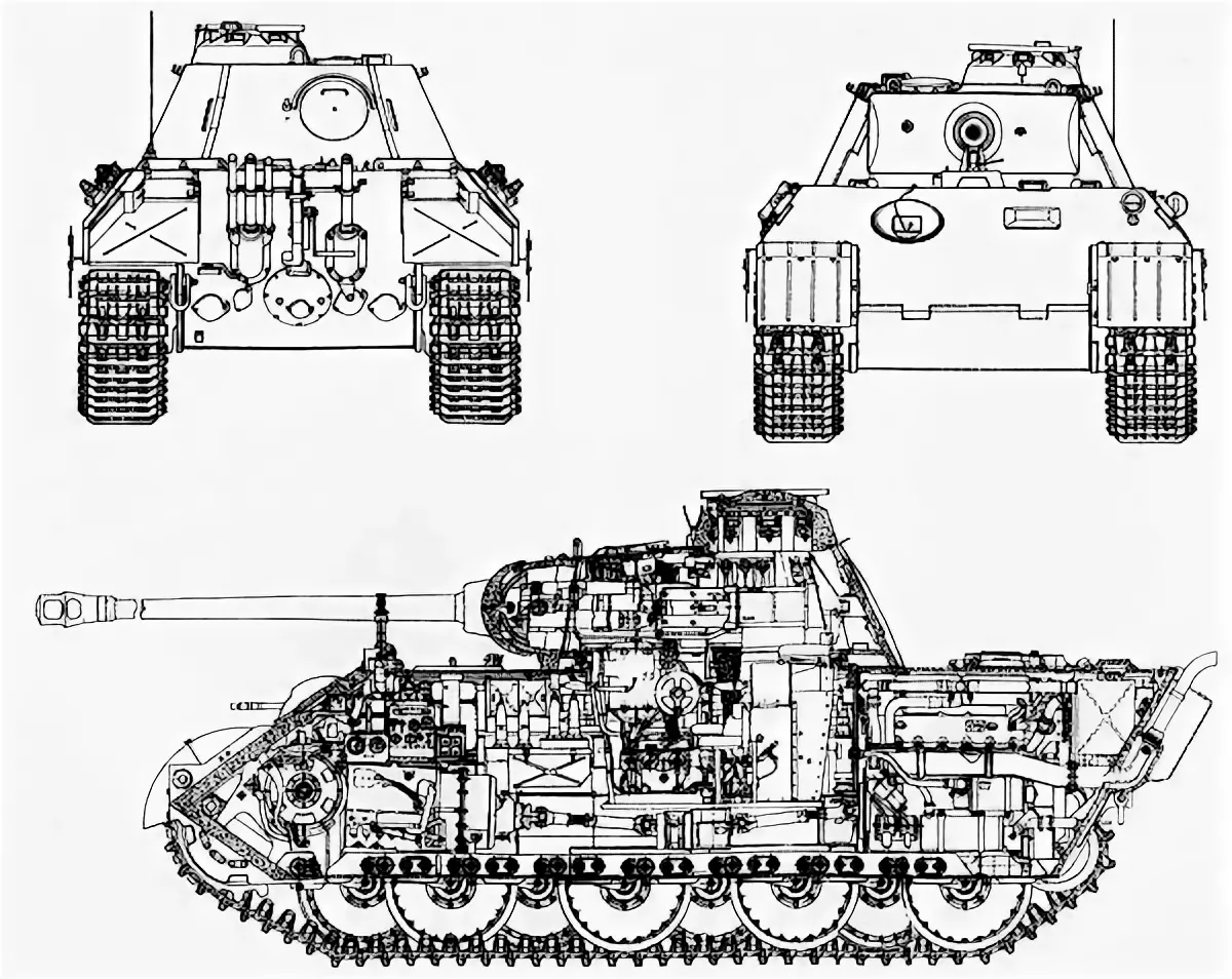 Пантера 2 танк чертеж