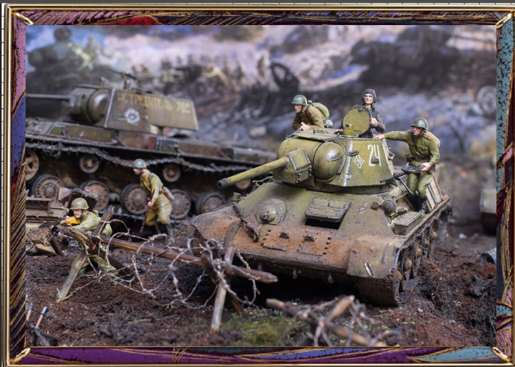 Фрагмент диорамы "Огненная дуга" в Белгородском музее