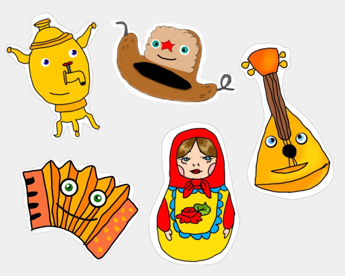 коллаж из стикеров