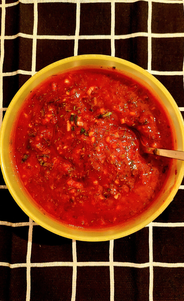 Грузинский соус из томатной пасты, лука и зелени — пошаговый рецепт приготовления с фото и видео