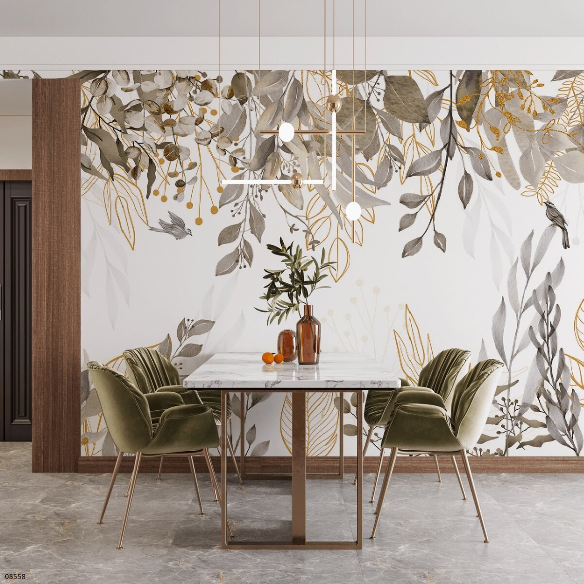 Интерьер с современными обоями от VEROL