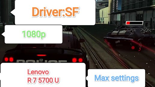 Driver San Francisco vs Lenovo R 7 5700 U