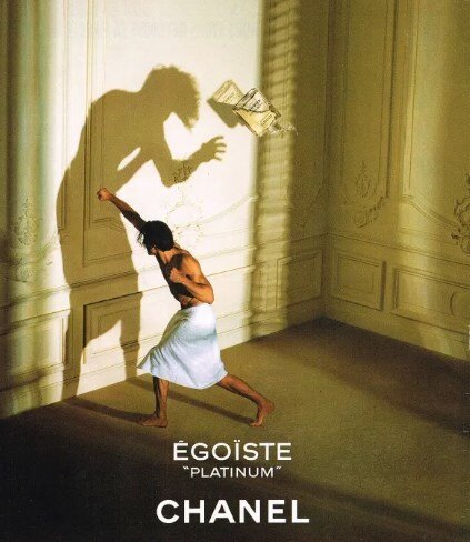 Старая реклама Chanel Egoiste Platinum.