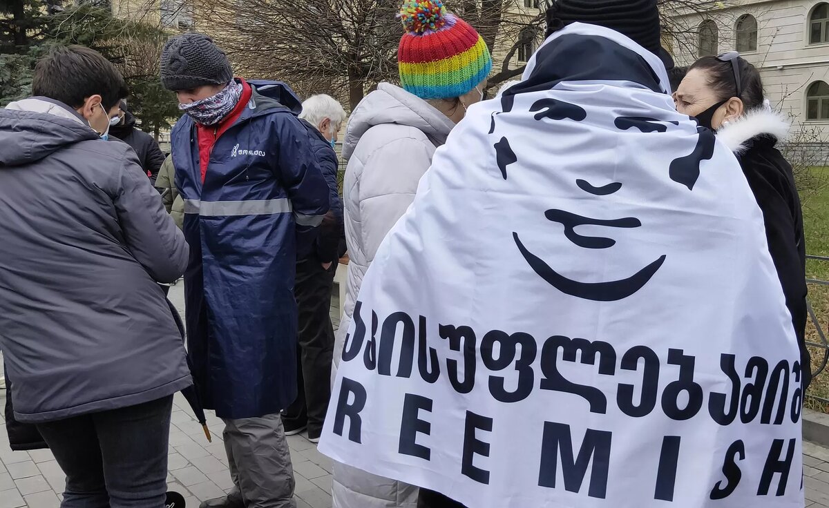 Участники акции сторонников экс-президента Грузии Михаила Саакашвили в Тбилиси. © Sputnik / Стрингер