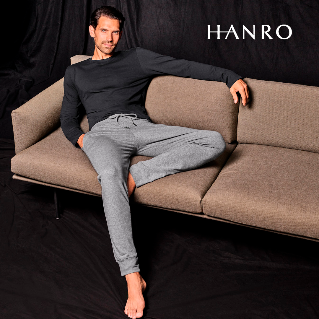 Лонгслив HANRO, линия LIVING SHIRTS, брюки линия CASUALS