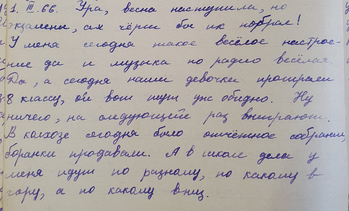 Одиннадцатая запись Дневника матери