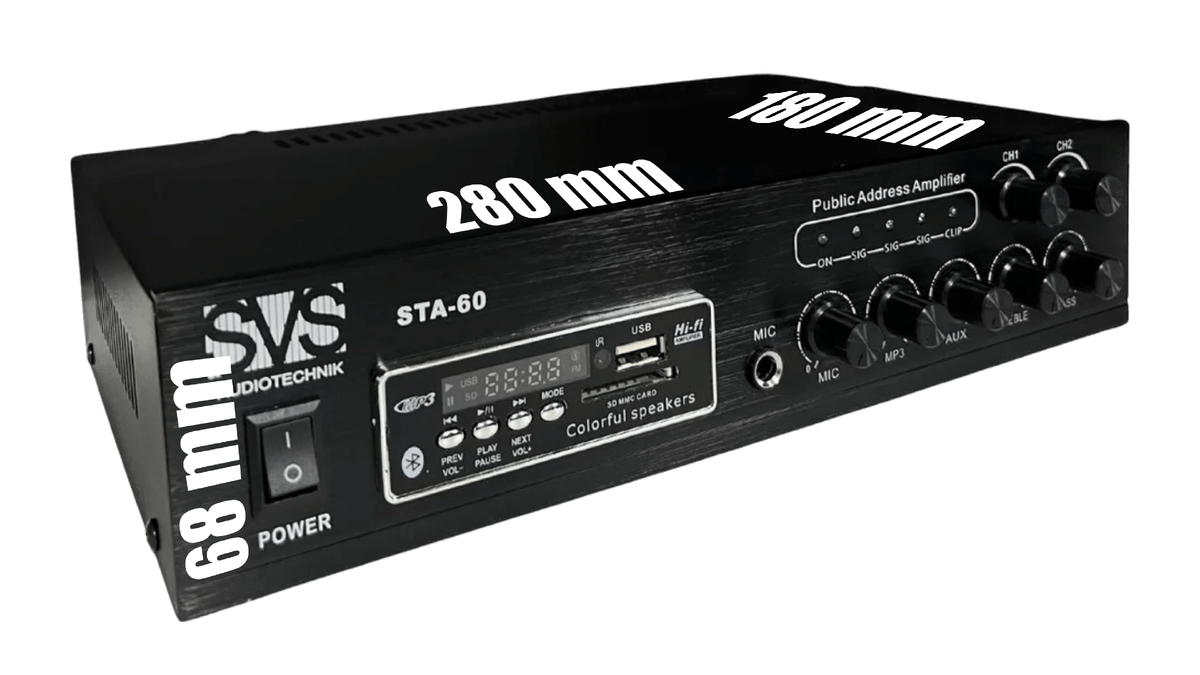Микшер с усилителем svs audiotechnik pm 8a