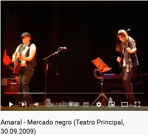 Amaral. Mercado negro. Teatro Principal. 30.09.2009